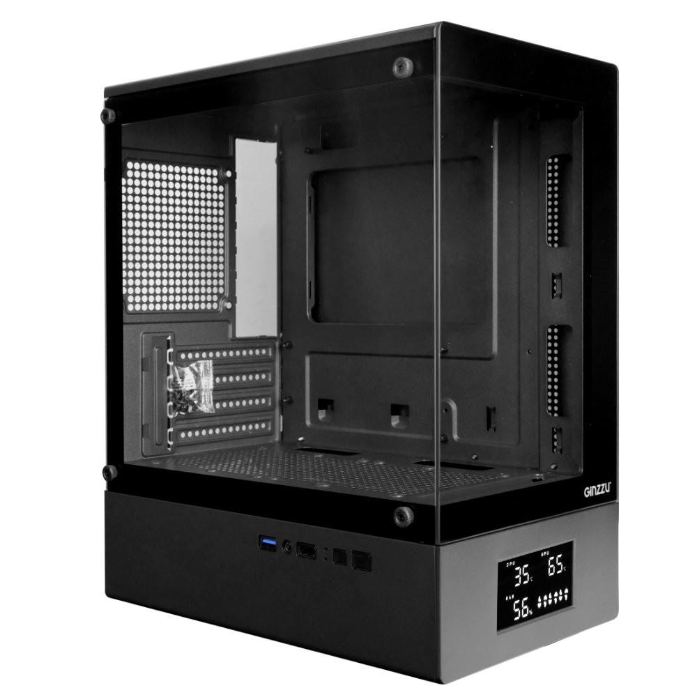 Корпус Ginzzu RX400D mATX жк. Дисплей