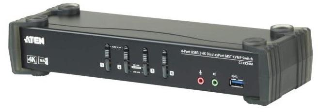 КВМ переключатель ATEN 4P USB 3 4K DisplayPort MST KVMP Switch, CS1924M-AT-G