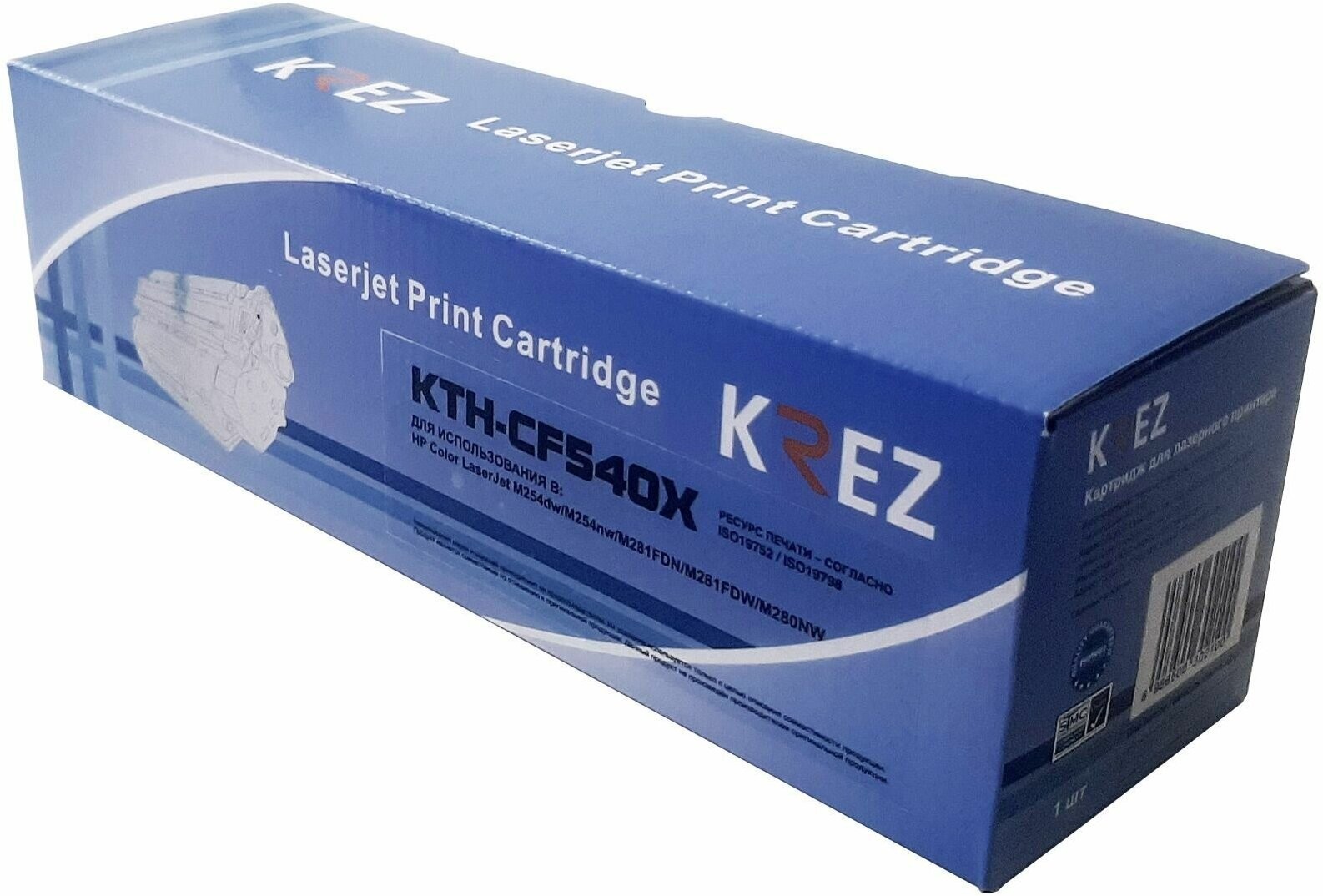 Совместимый тонер-картридж черный CF540X с чипом для HP CLJ M254dw/M254nw/M281FDN/M281FDW/M280NW 3,2K KREZ, KTH-CF540X