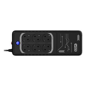ИБП CBR LIGHT LGT-650 [650VA/360W 6 x EURO, 3 c фильтрацией + 3 с резервированием, Breaker] (LGT-650H-6F-LDB)