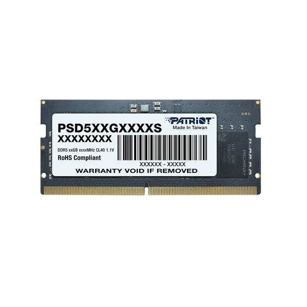 Оперативная память Patriot SL DDR5 16GB 4800MHz SO-DIMM SINGLE 1*16GB CL40 40-40-40-70 1.1V, PSD516G480081S