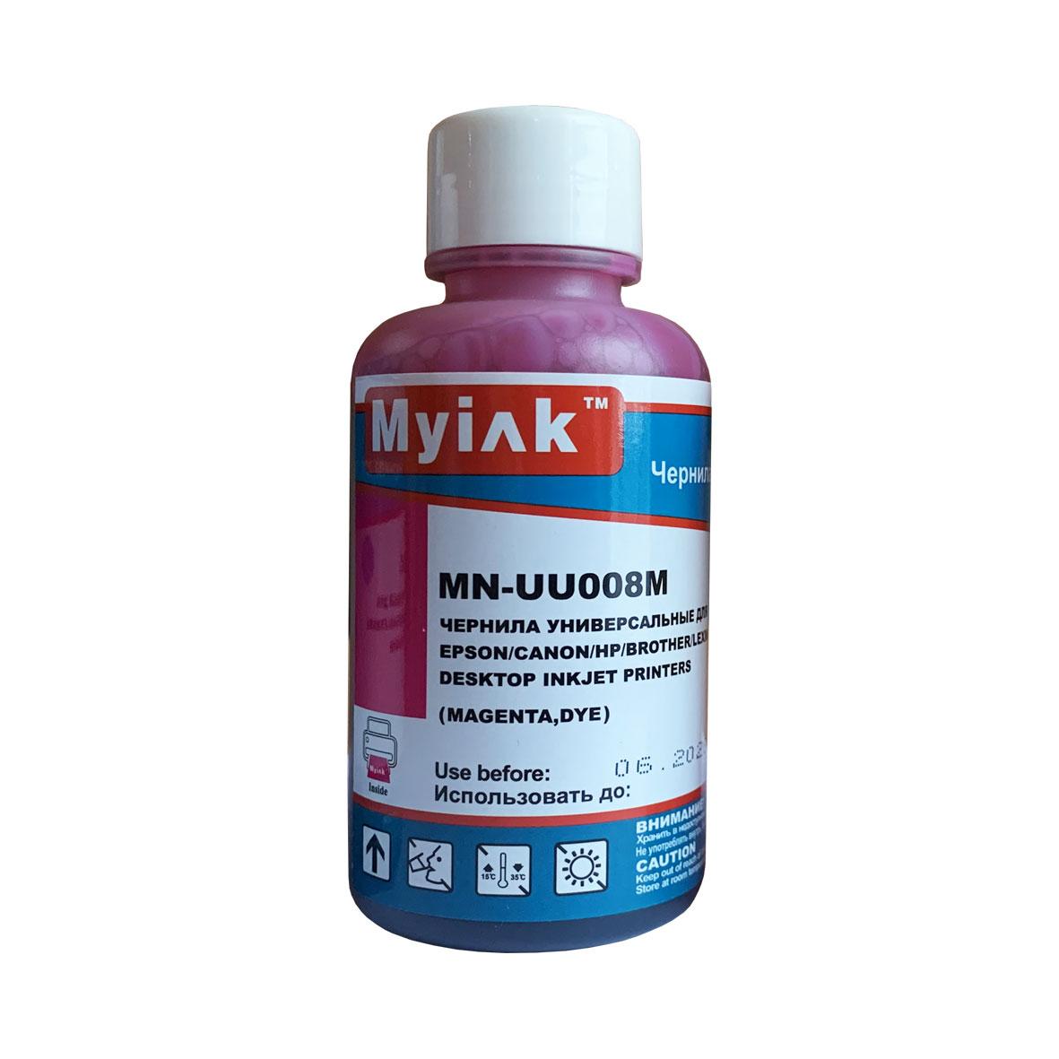 Чернила для Epson/Canon/HP/Brother Universal Ink (100мл, magenta, Dye) UU008M MyInk