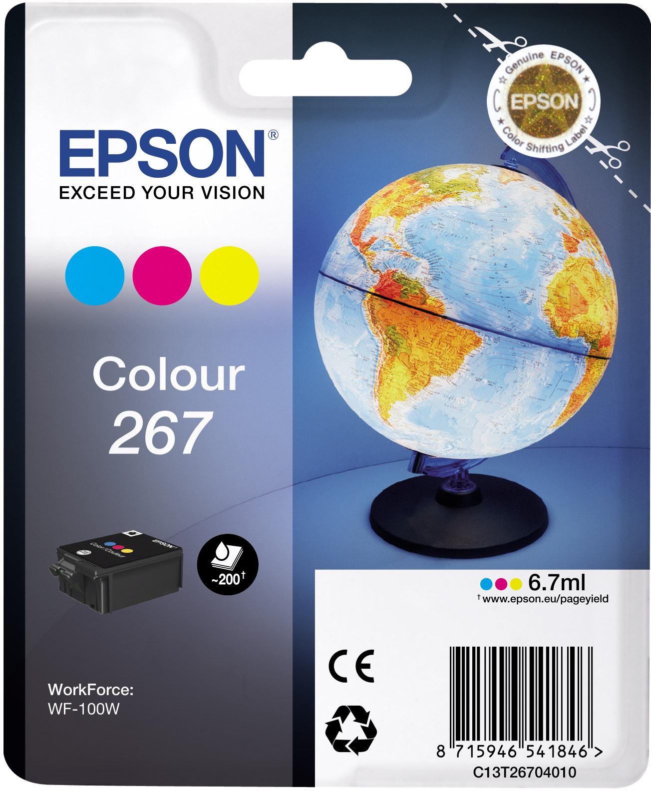 Картридж Epson T267 цветной для WF-100, C13T26704010