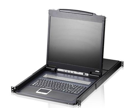 8-портовый KVM-переключатель с ЖК-дисплеем  19'' Slideaway/ SINGLE RAIL 8P PS/2-USB LCDKVM 19INCH, CL1308NR