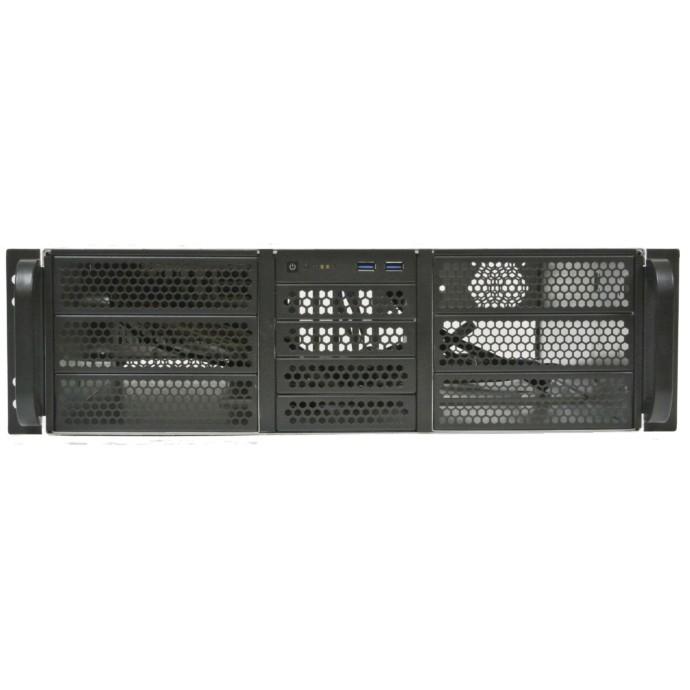Procase RE306-D6H4-FE8-65 Корпус 3U server case,6x5.25+4HDD,черный,без блока питания(2U,2U-redundant),глубина 650мм,MB EATX 12"x13",8slot,панель вентиляторов 3*120x25 PWM [RE306-D6H4-FE8-65]