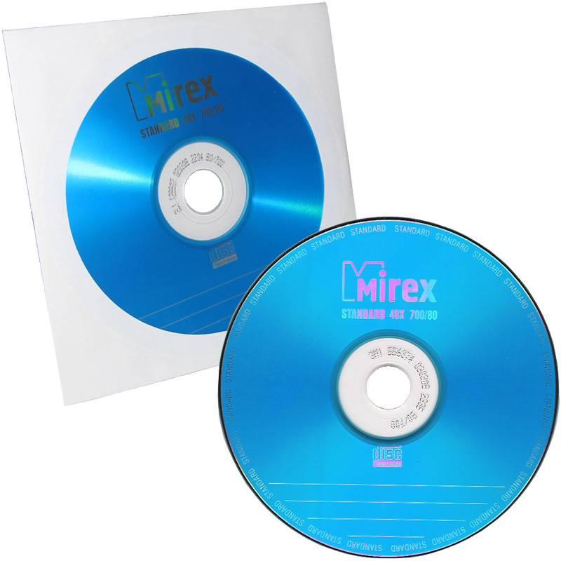 Диск CD-R Mirex 700 Mb, 48х, Standart, Бум. конверт (1), (1/600), UL120051A8C