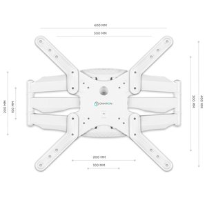 ONKRON M5 White Для телевизоров диагональю 32"-60" Максимальная нагрузка: 36,4 кг VESA: 100x100, 200x100, 200x200, 200x300, 200x400, 300x300, 400x200, 400x300, 400x400 мм, 4603728440255