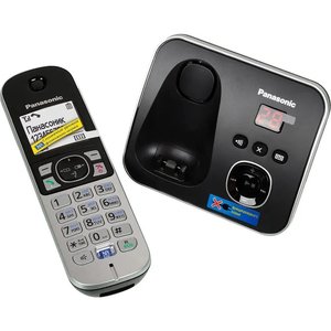 Panasonic KX-TG6821RUB  (черный) {Беспроводной DECT,автоответчик,определитель номера,телефонный справочник 120 зап.}