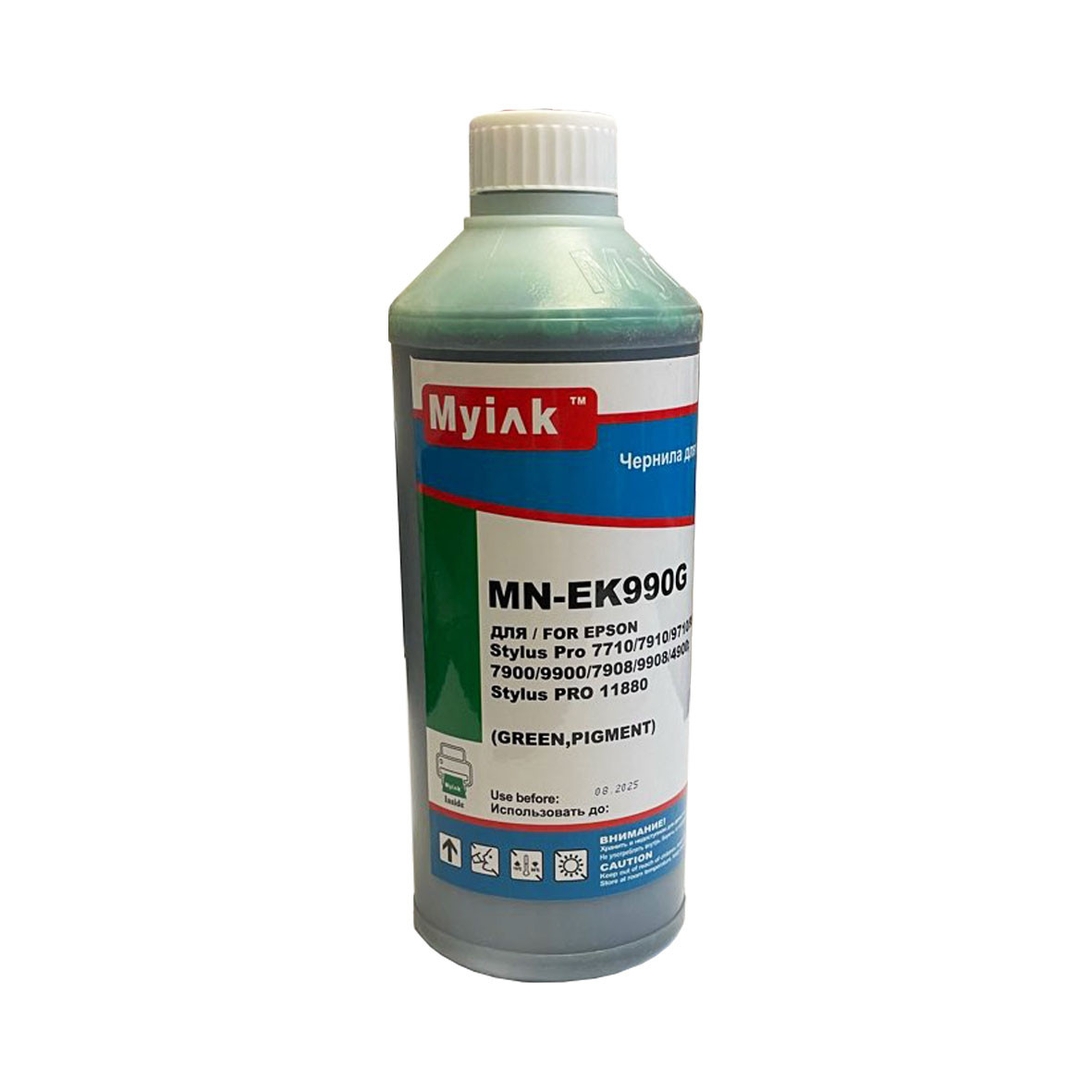 Чернила для EPSON St Pro 4900, 7900, 9900, WT7900, SureColor SC-P7000, SC-P9000, SC-P5000 (1л, green Pigment) EK990G MyInk