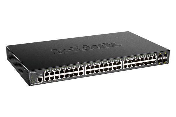 D-Link DGS-1250-52XMP/A1A Настраиваемый L2 коммутатор с 48 портами 10/100/1000Base-T и 4 портами 10GBase-X SFP+
