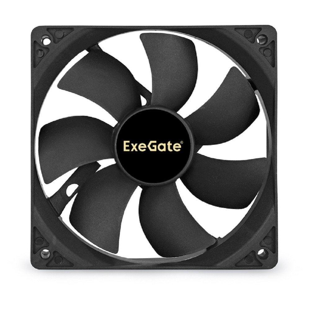 Exegate EX283392RUS Вентилятор ExeGate E12025H4P-PWM, 120x120x25 мм, гидродинамический, 4pin, PWM, 24dBA (без  креплений)