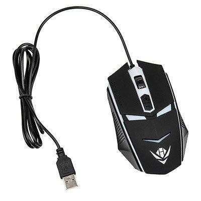 Мышь MOG-02U Nakatomi Gaming mouse - игровая, 4 кнопки + ролик, 7-ми цветная подсветка, USB, черная 