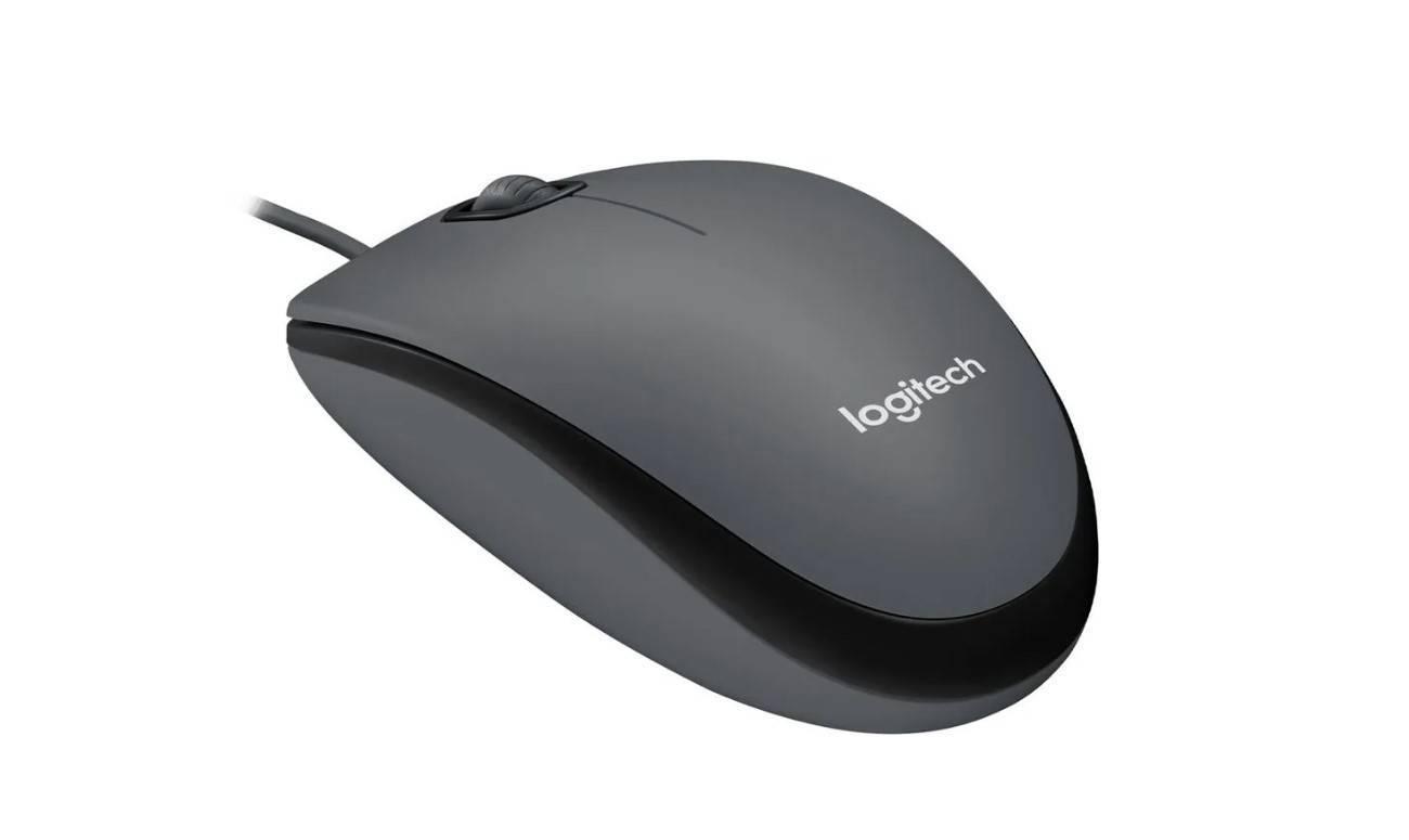 Logitech  M90 Мышь проводная, оптическая, 1000 dpi, USB, кабель 1,8 м, темно-серый., 910-001795