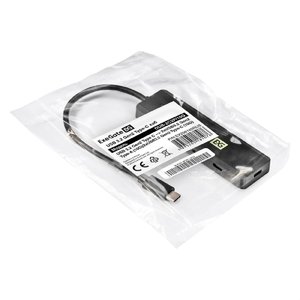 Exegate EX298169RUS USB-Хаб (концентратор) 4-в-1 ExeGate DUB-2C2P/10G (кабель-адаптер USB 3.2 Gen2 Type C --> 2xUSB3.2 Gen2 Type-A (10G)/2xUSB3.2 Gen2 Type-C (10G), SuperSpeed+ USB 10Gbps, Plug&Play, 