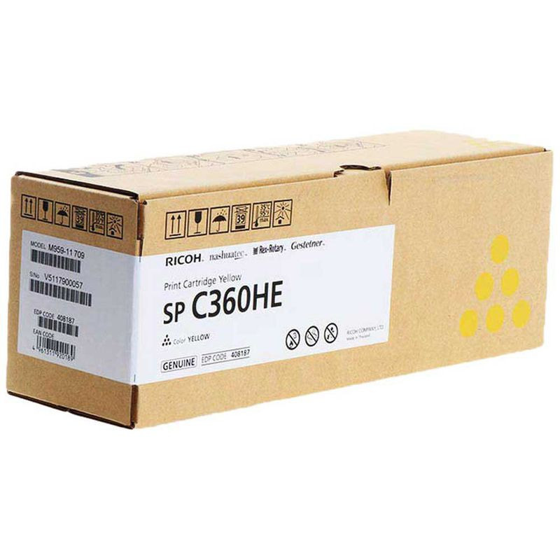 Принт-картридж желтый тип SPC360HE для Ricoh SPC360/361 (5000стр) 408187