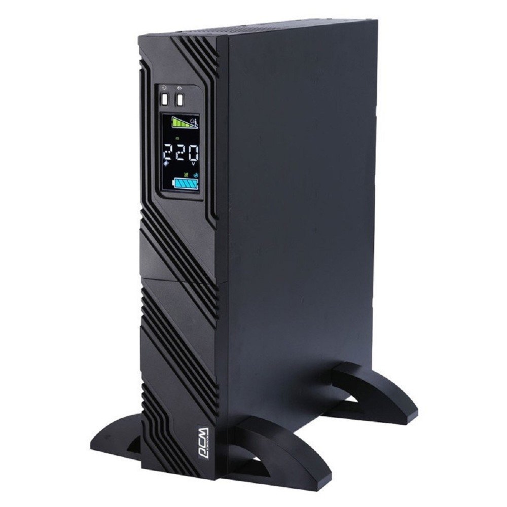 PowerCom Smart King Pro+ SPR-2000 LCD ИБП {Line-Interactive, 2000VA / 1600W, Rack/Tower, 8xC13 + 1xC19, Serial+USB, SmartSlot} (1152577)