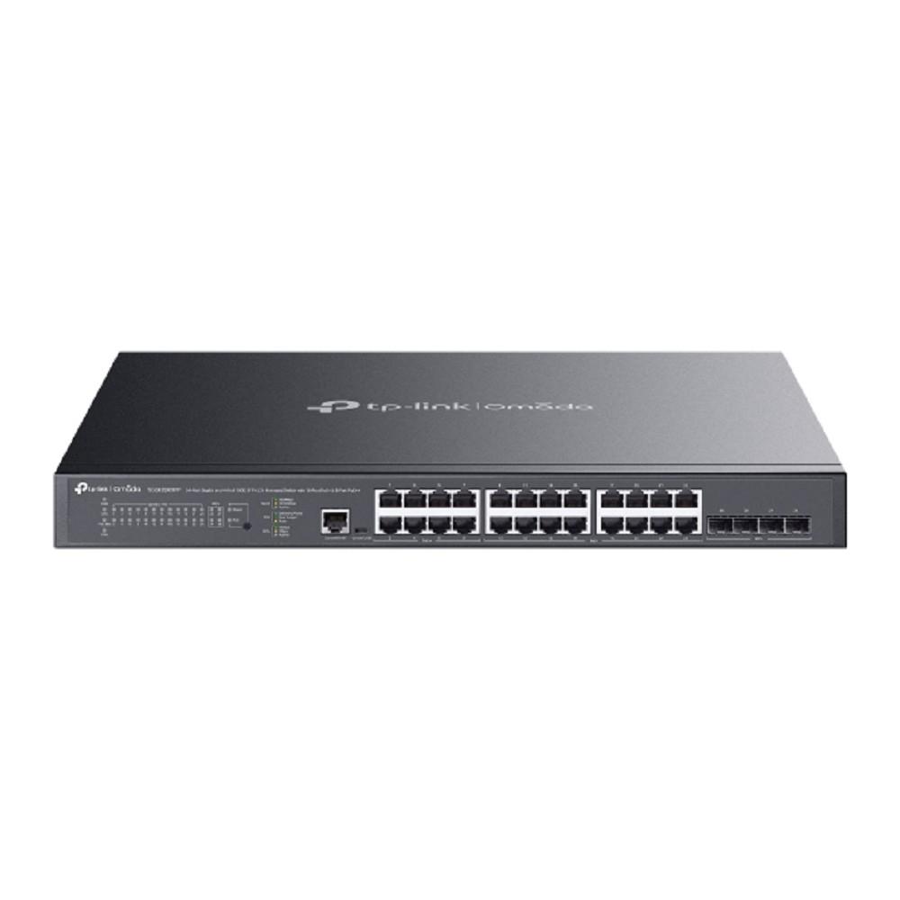 TP-Link SG3428XMPP Omada 24-портовый гигабитный управляемый РоЕ-коммутатор уровня L2+ с 4 SFP+ слотами 10G