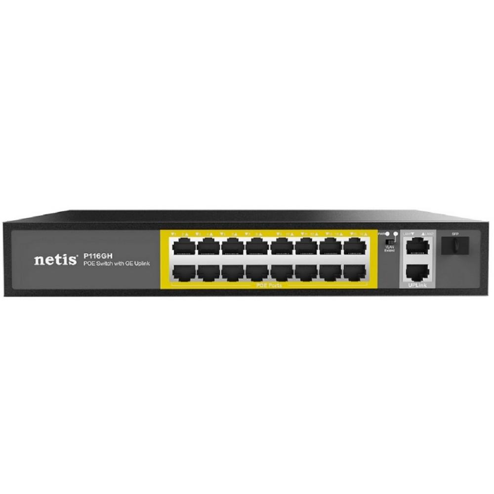Коммутатор Netis P116GH, неуправляемый