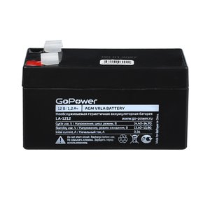Аккумулятор свинцово-кислотный GoPower LA-1212 12V 1.2Ah клеммы T1/ F1 (1/20), 00-00015319