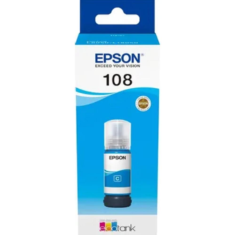EPSON C13T09C24A Картридж 108 EcoTank Ink для Epson L8050/L18050, Cyan 70ml