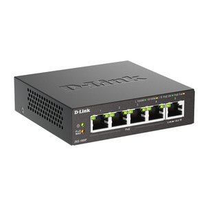 D-Link DGS-1005P/B3A Неуправляемый коммутатор с 5 портами 10/100/1000Base-T (4 порта PoE 802.3af/at, PoE-бюджет 60 Вт)