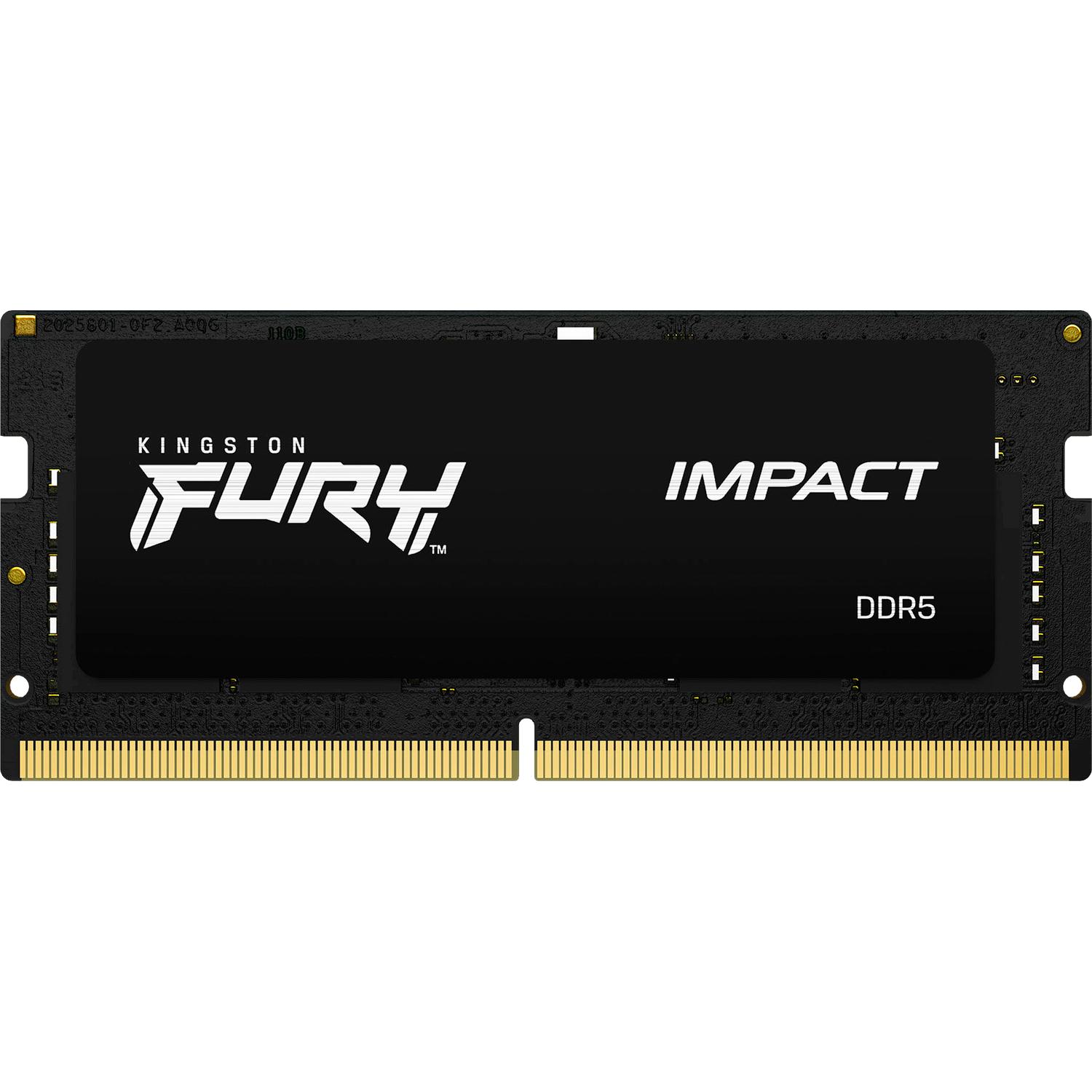Память оперативная/ Kingston 16GB 6000MT/s DDR5 CL38 SODIMM FURY Impact XMP, KF560S38IB-16