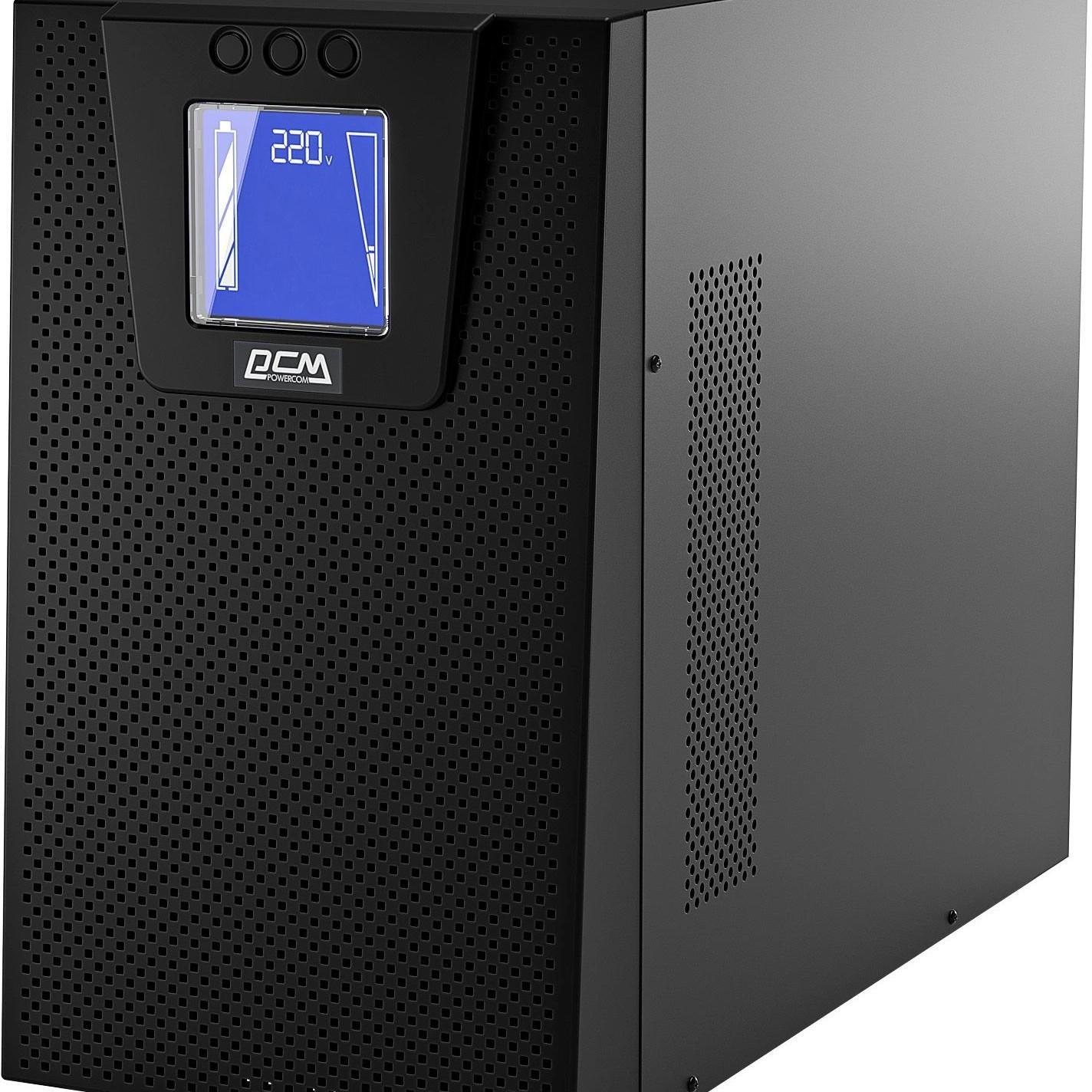 PowerCom Macan MAC1500TEN ИБП {On-Line, 1500VA / 1500W, Tower, 4*EURO, LCD, порты RS-232, USB-B} (2171101)
