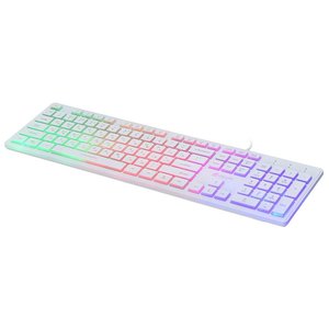 Клавиатура Oklick 550ML белый USB slim Multimedia LED [1061618]