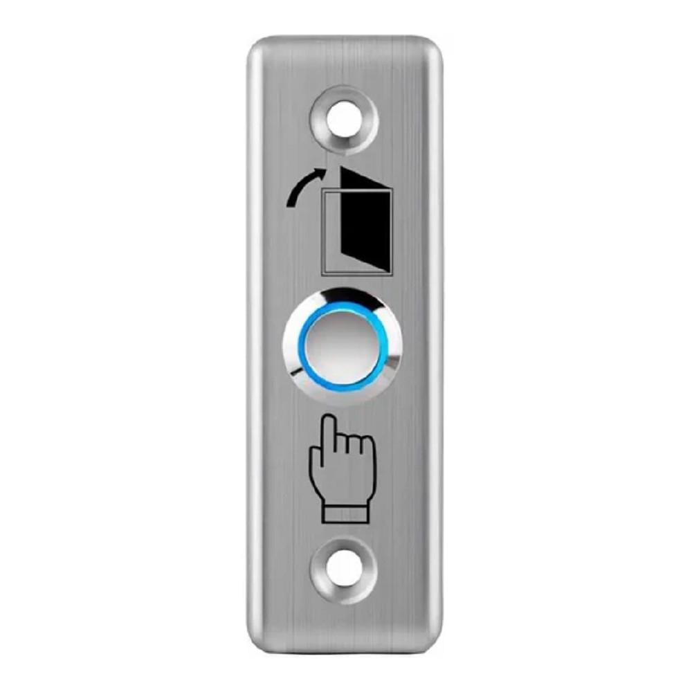 Кнопка выход Tantos TDE-02 Light  c подсветкой, прямоугольная, металлическая, 00-00017678