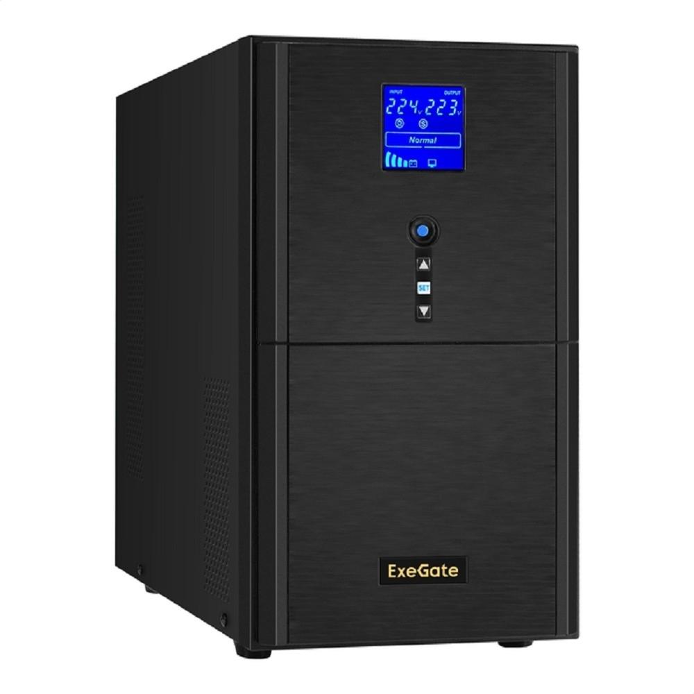 Exegate EX295991RUS ИБП (инвертор, синус, для котла) ExeGate SineTower SZ-5000.LCD.AVR.2SH.1C13.T.RJ.USB <5000VA/4000W, чистая синусоида, LCD дисплей, AVR, 2*Schuko+1*C13+1*ternimal, RJ45/11, USB, лин