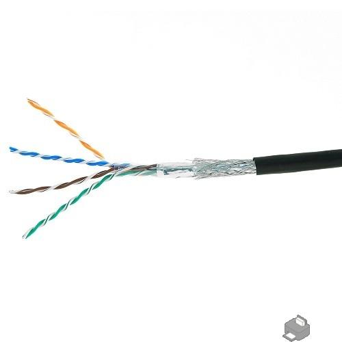 Cablexpert [SPC-5051E-SO-OUT] Кабель SFTP5e, 4 пары, 0.51 мм, медь, однож., экран, оплётка, 305 м, outdoor, Fluke Test