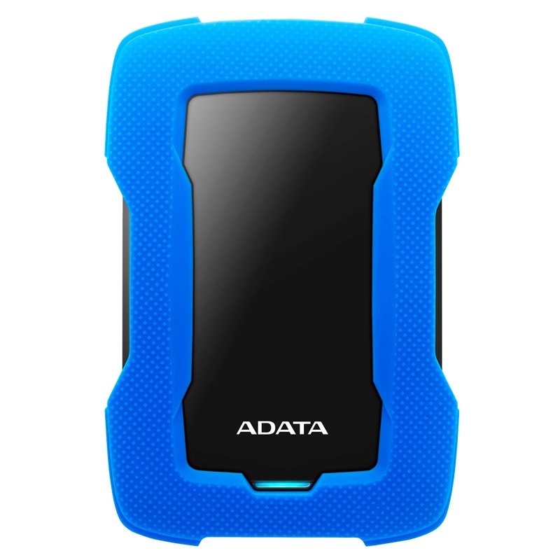 Внешний жесткий диск/ Portable HDD 2TB ADATA HD330 (Blue), Silicone, USB 3.2 Gen1, 133x89x16mm, 190g /3 года/, AHD330-2TU31-CBL