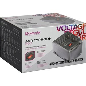 Defender Акция!!! Стабилизатор напряжения AVR Typhoon 600 200 Вт, 2 розетки [99032]
