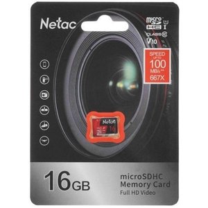 Micro SecureDigital 16GB Netac MicroSD card P500 Extreme Pro, retail version w/SD adapter, NT02P500PRO-016G-R