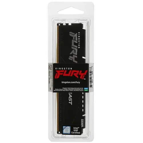 Память оперативная/ Kingston 32GB 5200MT/s DDR5 CL40 DIMM FURY Beast Black XMP, KF552C40BB-32