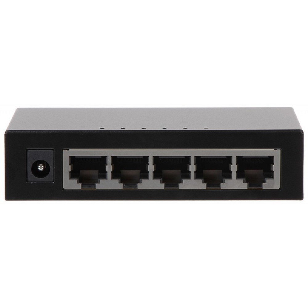 DAHUA DH-PFS3005-5GT 5-портовый гигабитный неуправляемый коммутатор, 5xRJ45 1Gb, коммутация 10 Гбит/с, MAC-таблица 2К, металл