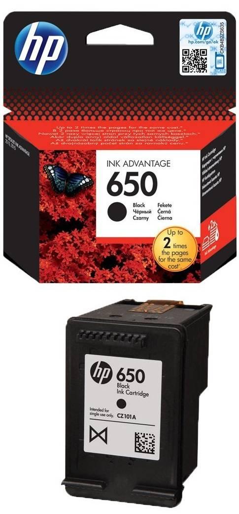 Картридж HP 650 струйный черный (360 стр), CZ101AE