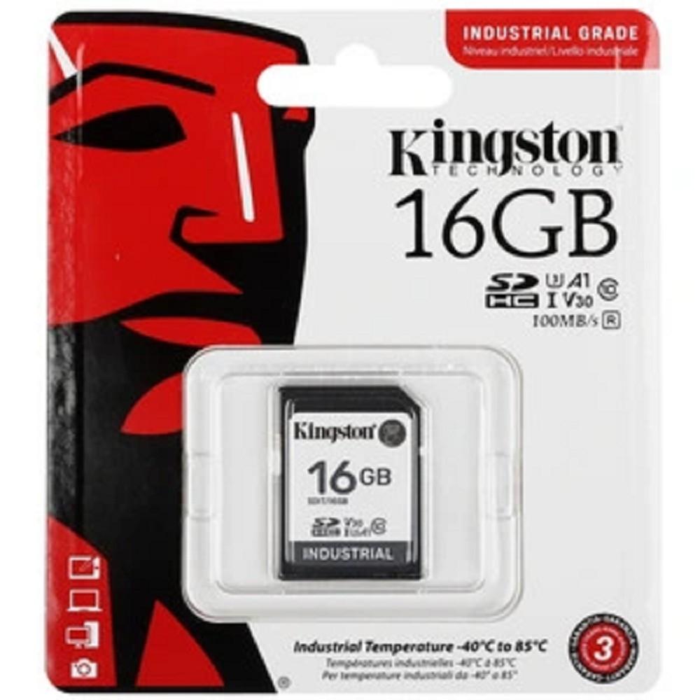 Промышленная карта памяти SecureDigital 16GB Kingston, Class 10 U1 UHS-I MLC, темп. режим от -40? до +85? (SDIT/16GB)