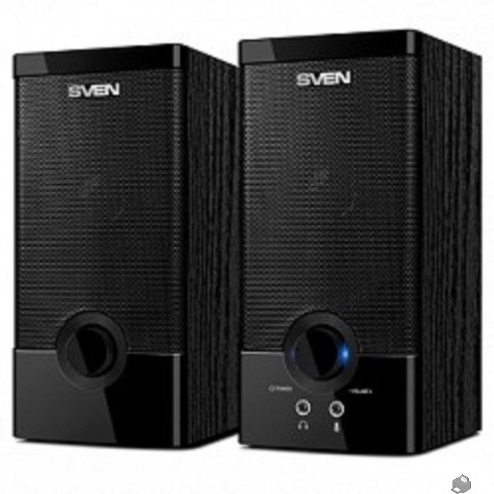 SVEN SPS-603 черный {USB-порт ПК, ноутбука или адаптер 5V DC}, sv-015183