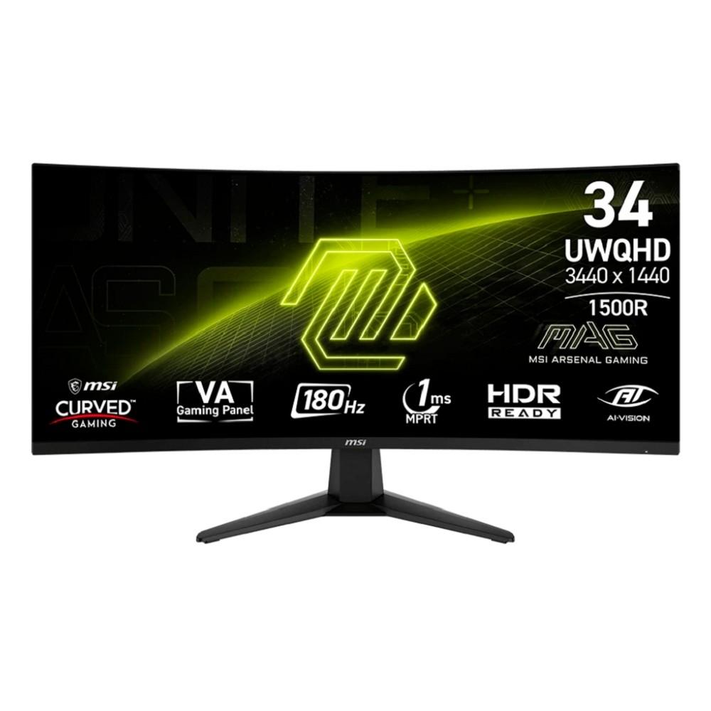 MSI MAG 34" 346CQ {VA Curved 3440x1440 180Hz 1ms 300cd 2xHDMI DisplayPort Internal Vesa}, 9S6-3DD71M-016