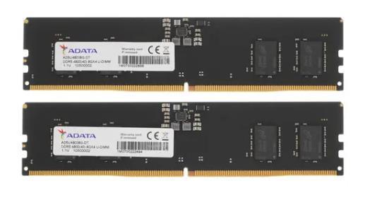 Модуль памяти DIMM 32GB (16GBx2) DDR5-4800 AD5U480016G-DT ADATA