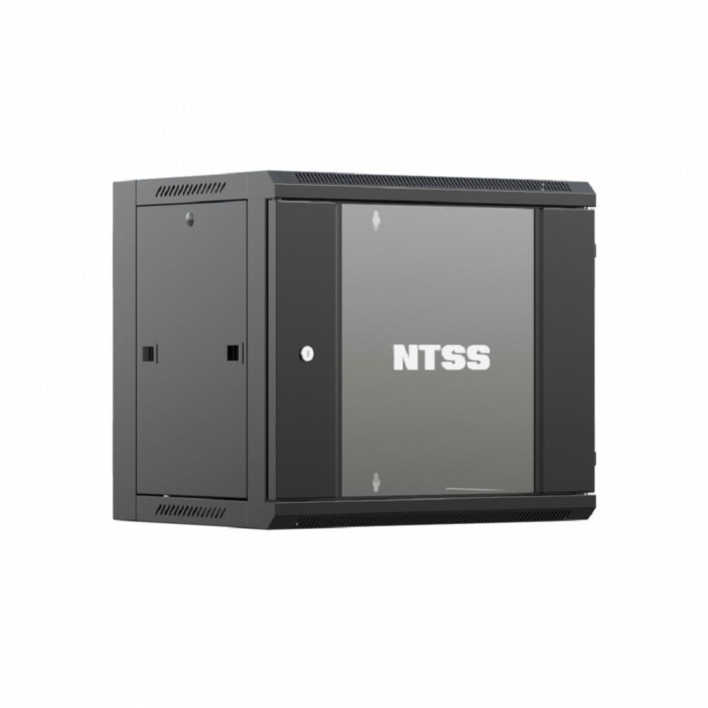 NTSS Шкаф настенный телекоммуникационный NTSS W 12U 600х600х635мм, 2 профиля 19, дверь стеклянная, боковые стенки съемные, задняя стенка, разобранный, черный RAL 9005 NTSS-W12U6060GS-BL (УТ000069211)