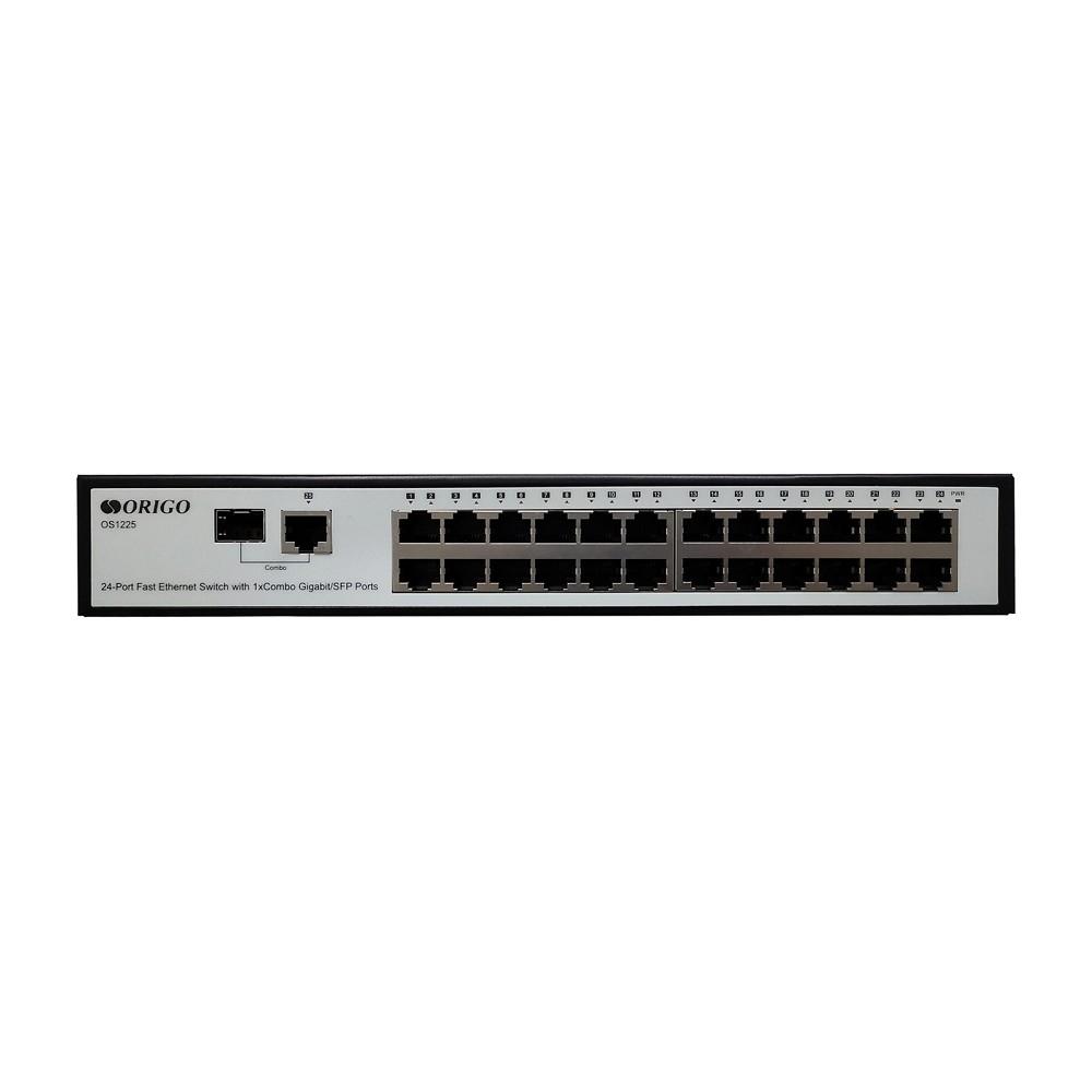 ORIGO OS1225/A1A Неуправляемый коммутатор 24x100Base-TX, 1xCombo 1000Base-T/SFP, корпус металл