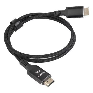 iOpen ACG859B-1.0 Кабель интерфейсный HDMI-HDMI 19M/M,ver. 2.1 8KX60Hz (Econom) оплетка 1m