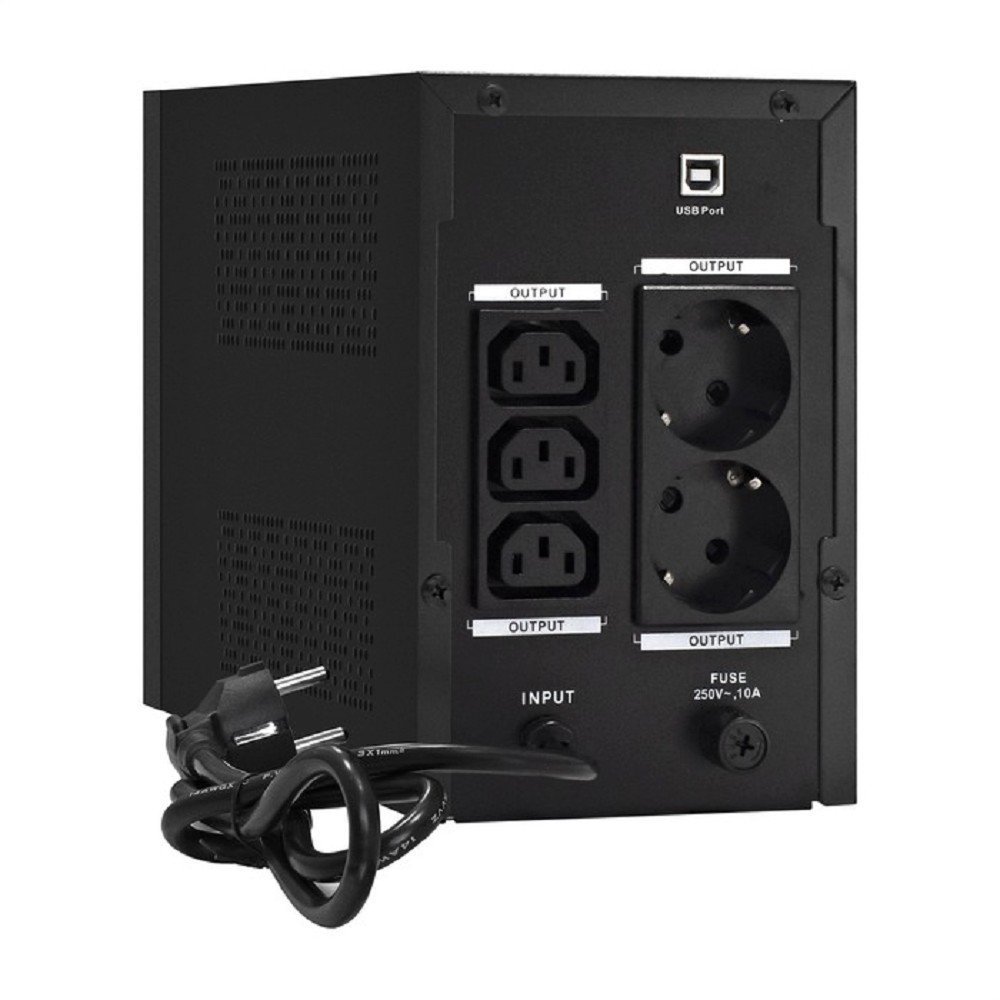 Exegate EX292802RUS ИБП ExeGate SpecialPro UNB-1600.LED.AVR.2SH.3C13.USB <1600VA/950W, LED, AVR, 2*Schuko+3*C13, USB,съемн.кабель, металлический корпус, Black>