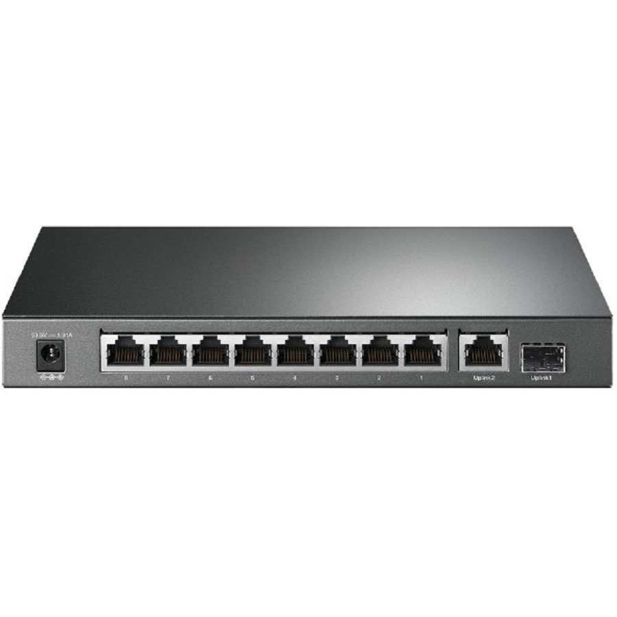 TP-Link TL-SG1210P Настольный коммутатор с 9 гигабитными портами RJ45 (8 портов PoE+) и портом SFP