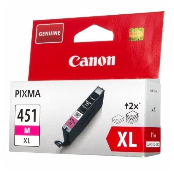 Картридж CANON CLI-451XL M пурпурный, увеличенной емкости 11 мл, 660 стр, 6474B001