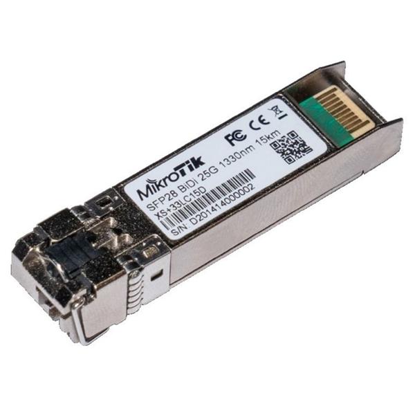 Трансивер MikroTik Pair of bidirectional SFP 1G / SFP+ 10G / SFP28 25G 15km modules (T1270nm/R1330nm, Single LC-connector + T1330nm/R1270nm, Single LC-connector), XS+2733LC15D