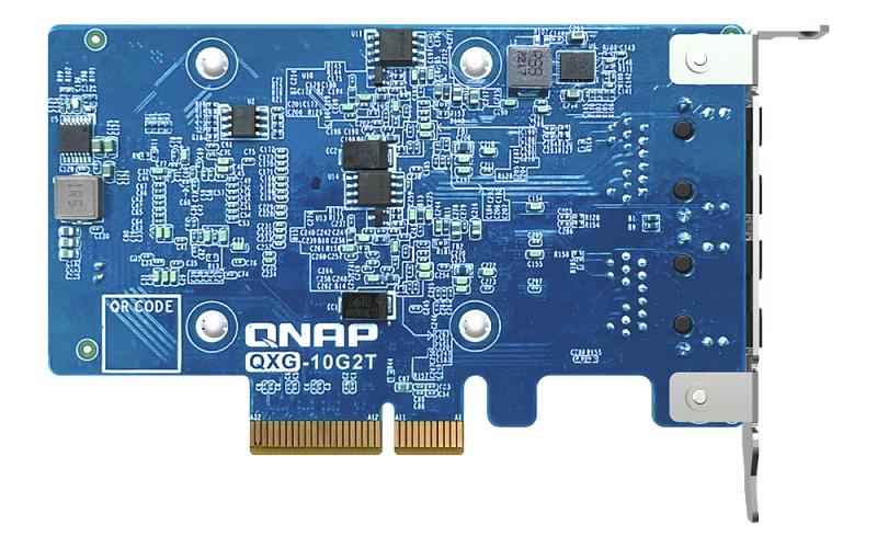 Сетевая карта/ QNAP QXG-10G2T Dual-port BASET 10GbE network expansion card; low-profile form factor; PCIe Gen3 x4