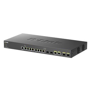 D-Link DXS-1210-12TC/B1A PROJ Управляемый L2+ коммутатор с 8 портами 10GBase-T, 2 портами 10GBase-X SFP+ и 2 комбо-портами 10GBase-T/SFP+